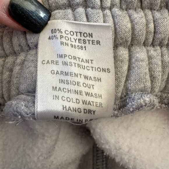 FB County Cargo Sweatpants Mens L Heather Gray Heavyweight Fleece Baggy - Picture 9 of 9